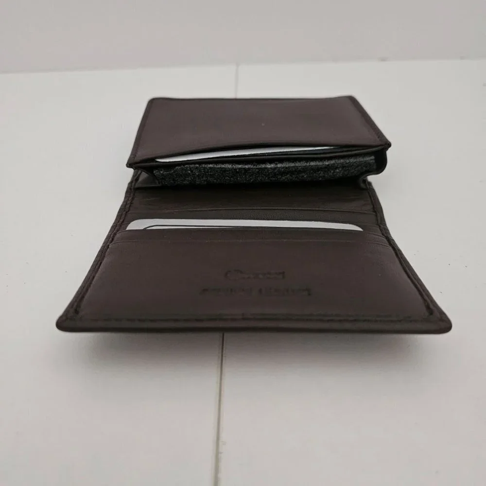 Winn International Leather Card Case Brown